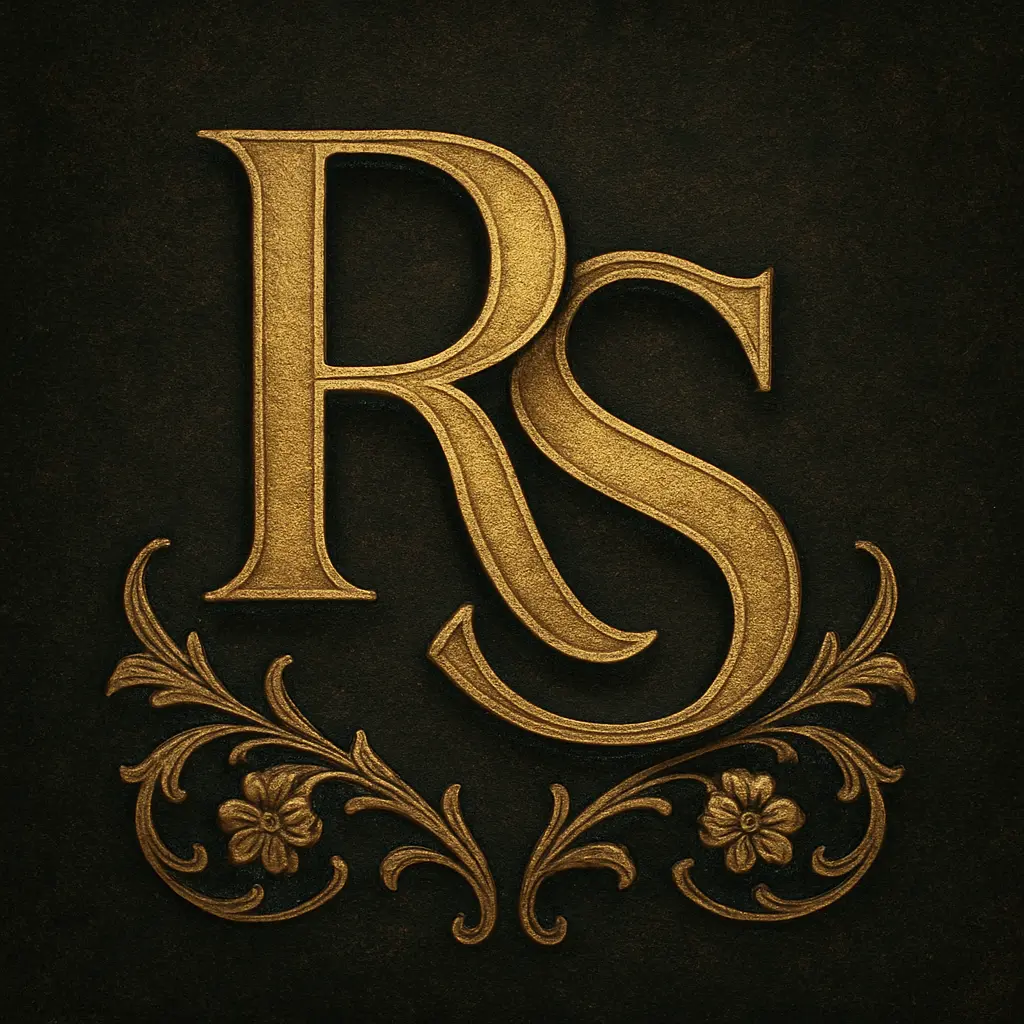 Minimalist circular monogram template with intertwined letters