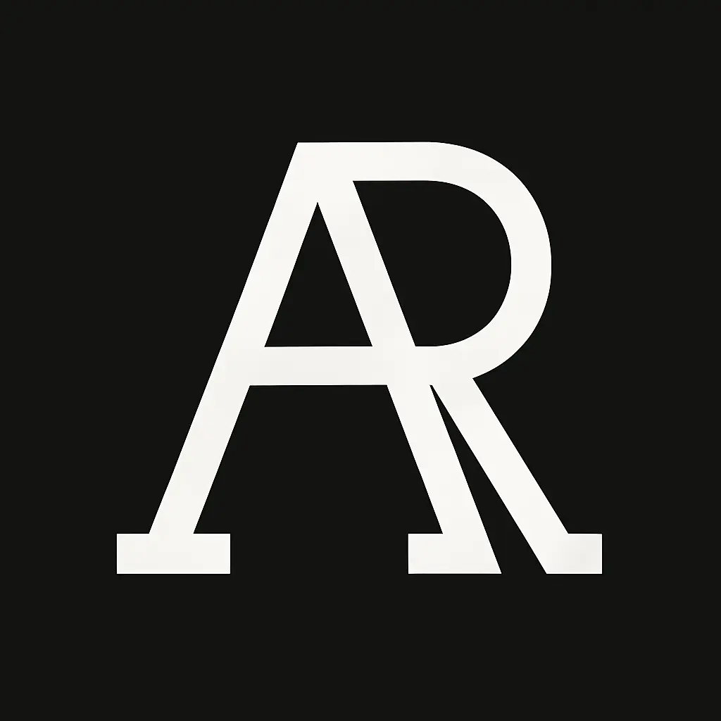 Elegant serif ML monogram template with modern layout