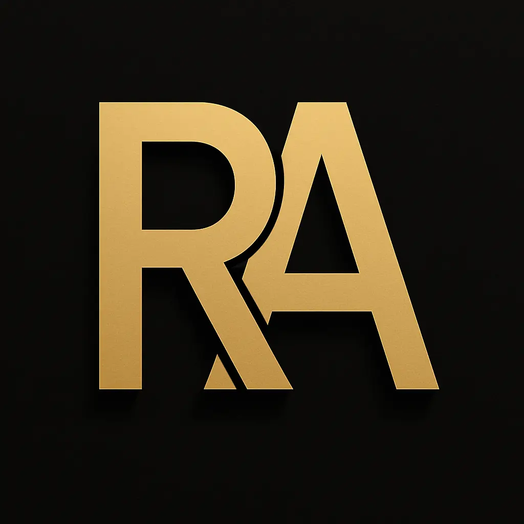 Minimal black serif monogram template