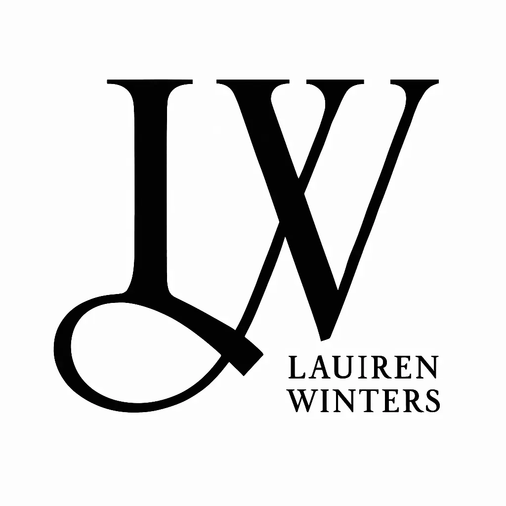 Elegant serif monogram template in black and white
