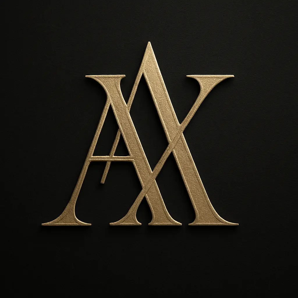Elegant black D and C monogram template with serif text