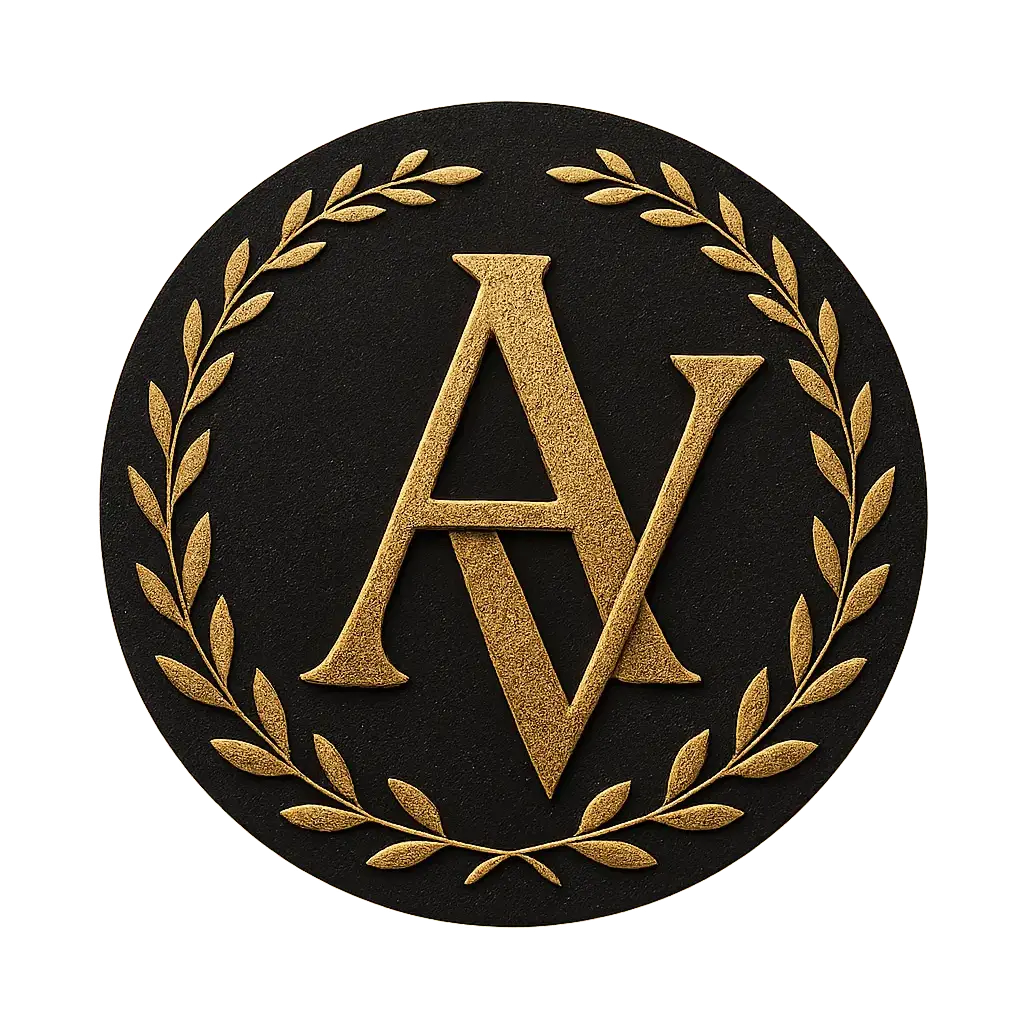 JH monogram template with gold letters and floral frame