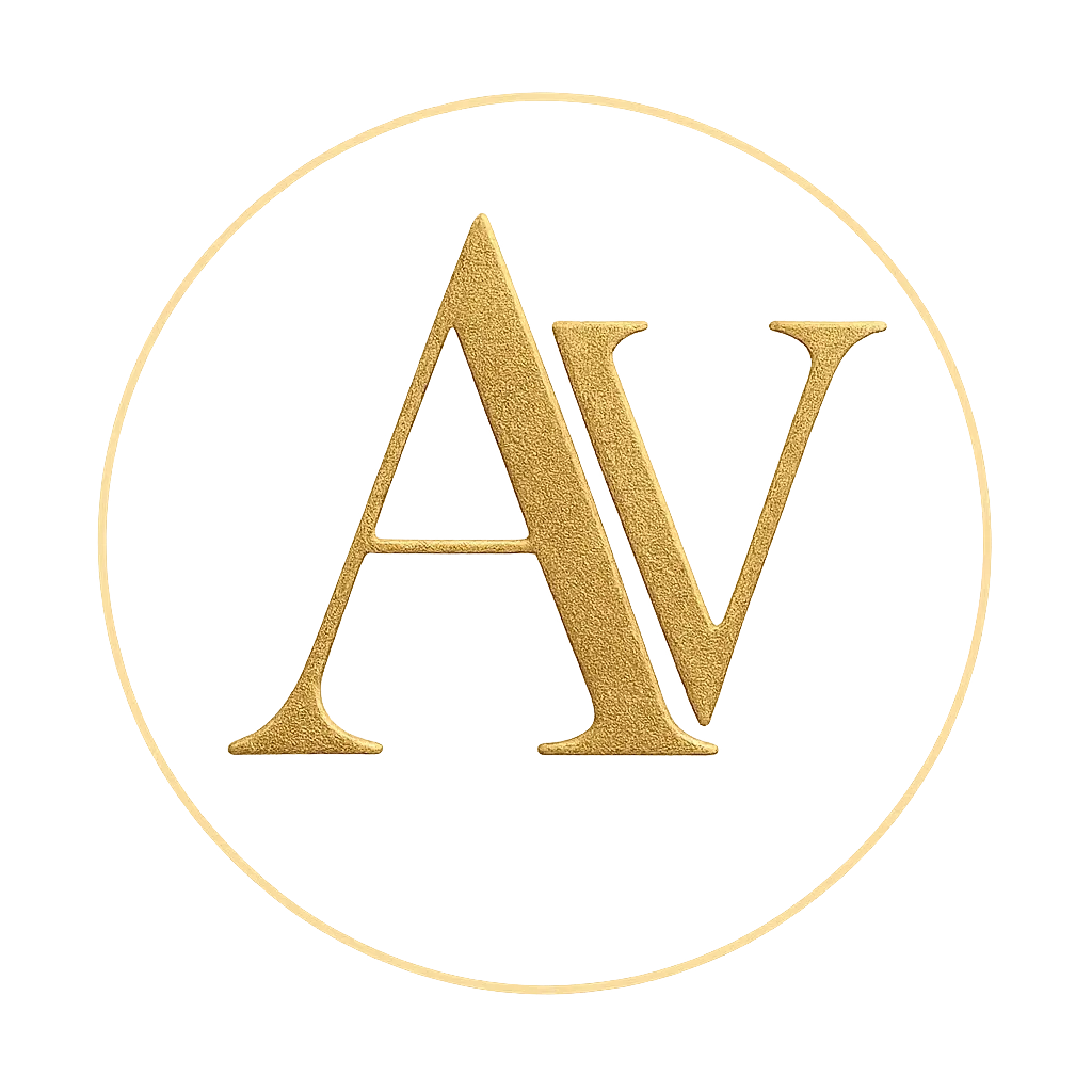 Elegant floral monogram template with serif letters