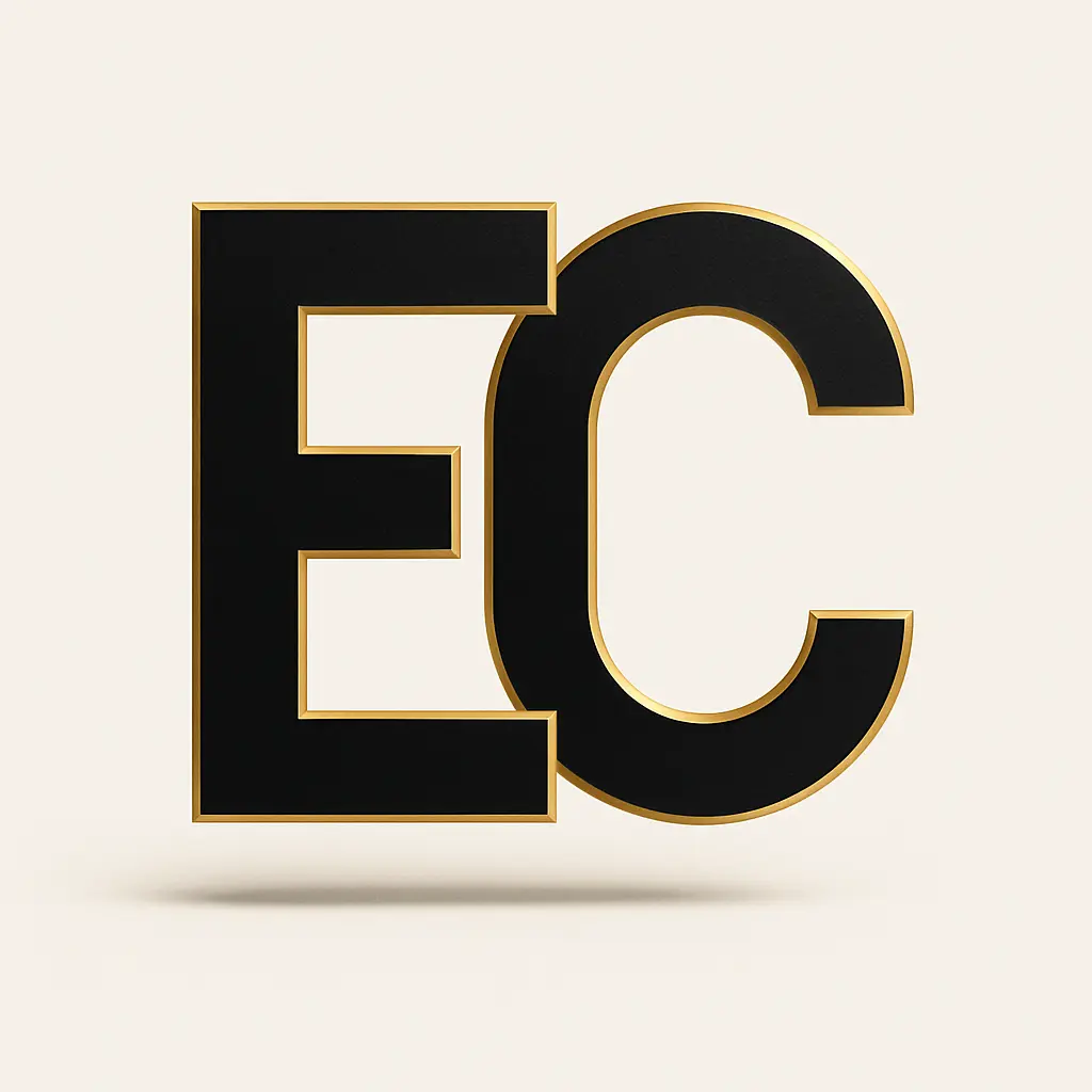 Modern black and beige monogram template with initials D and H