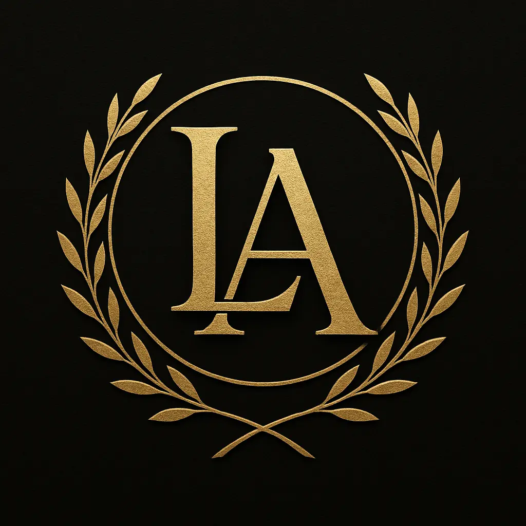Elegant monogram template with embossed initials on black