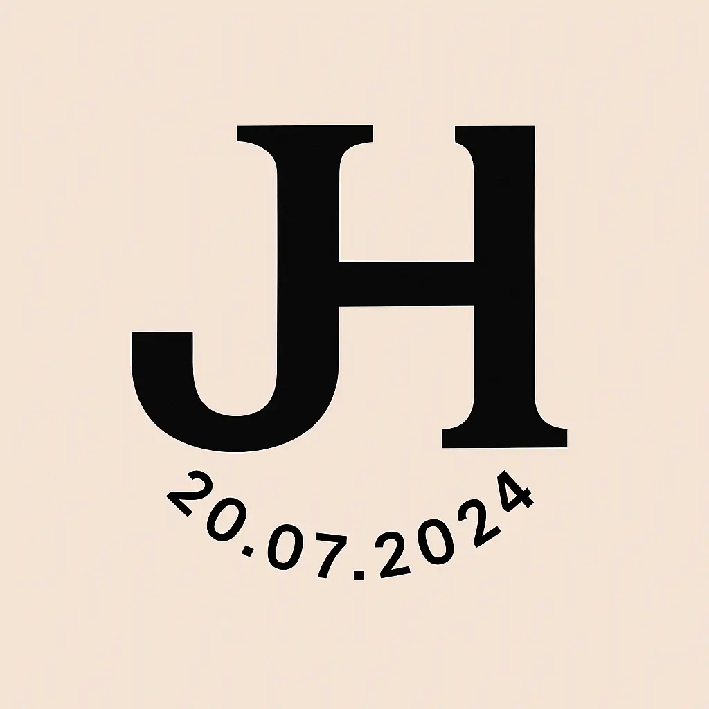 Minimalist AR monogram template with black background