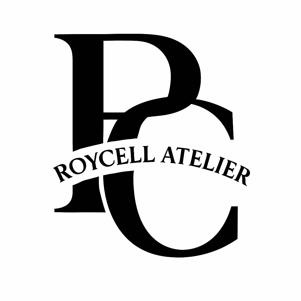 Elegant monogram template with intertwined A and C letters and leaf motif