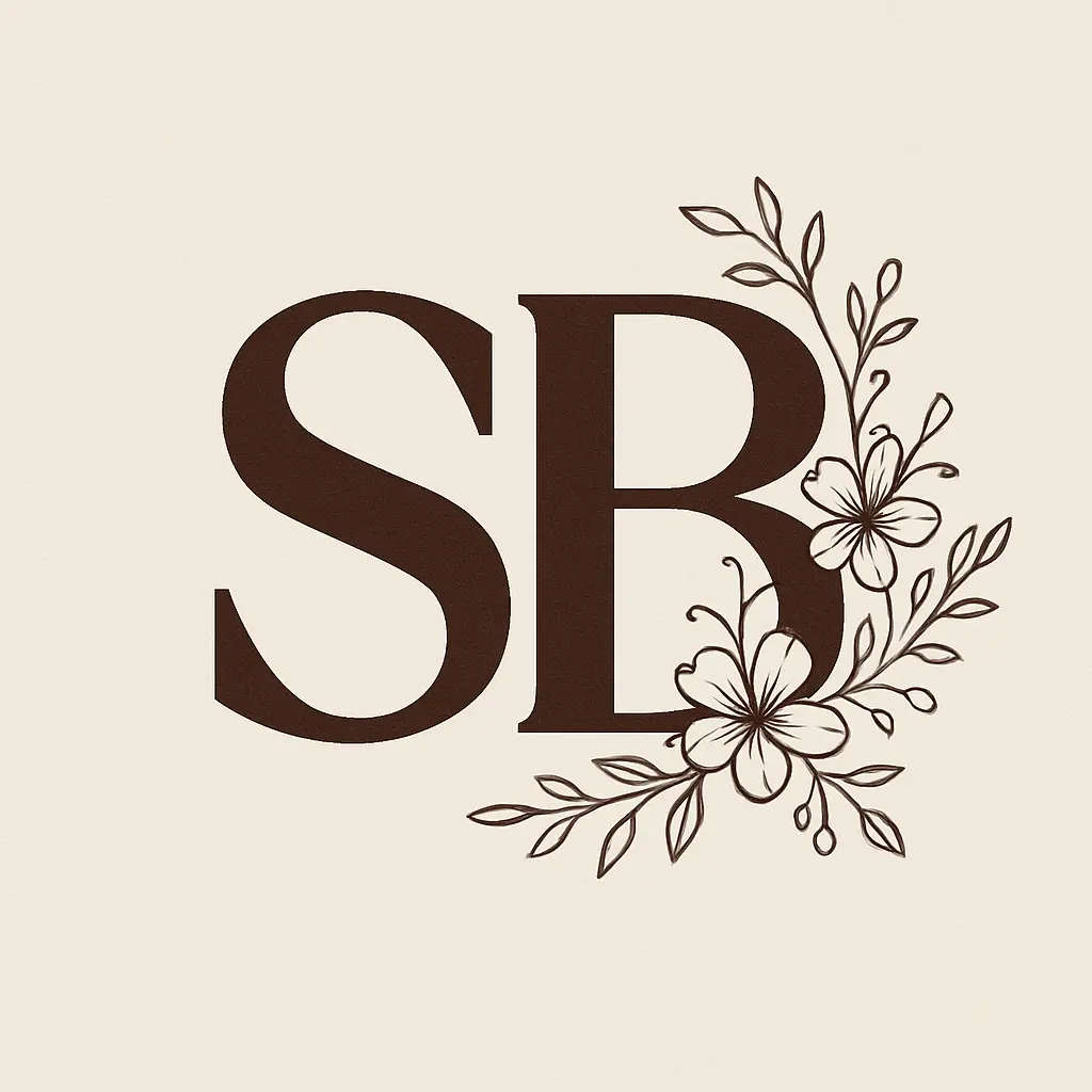 Elegant serif monogram template with overlapping letters