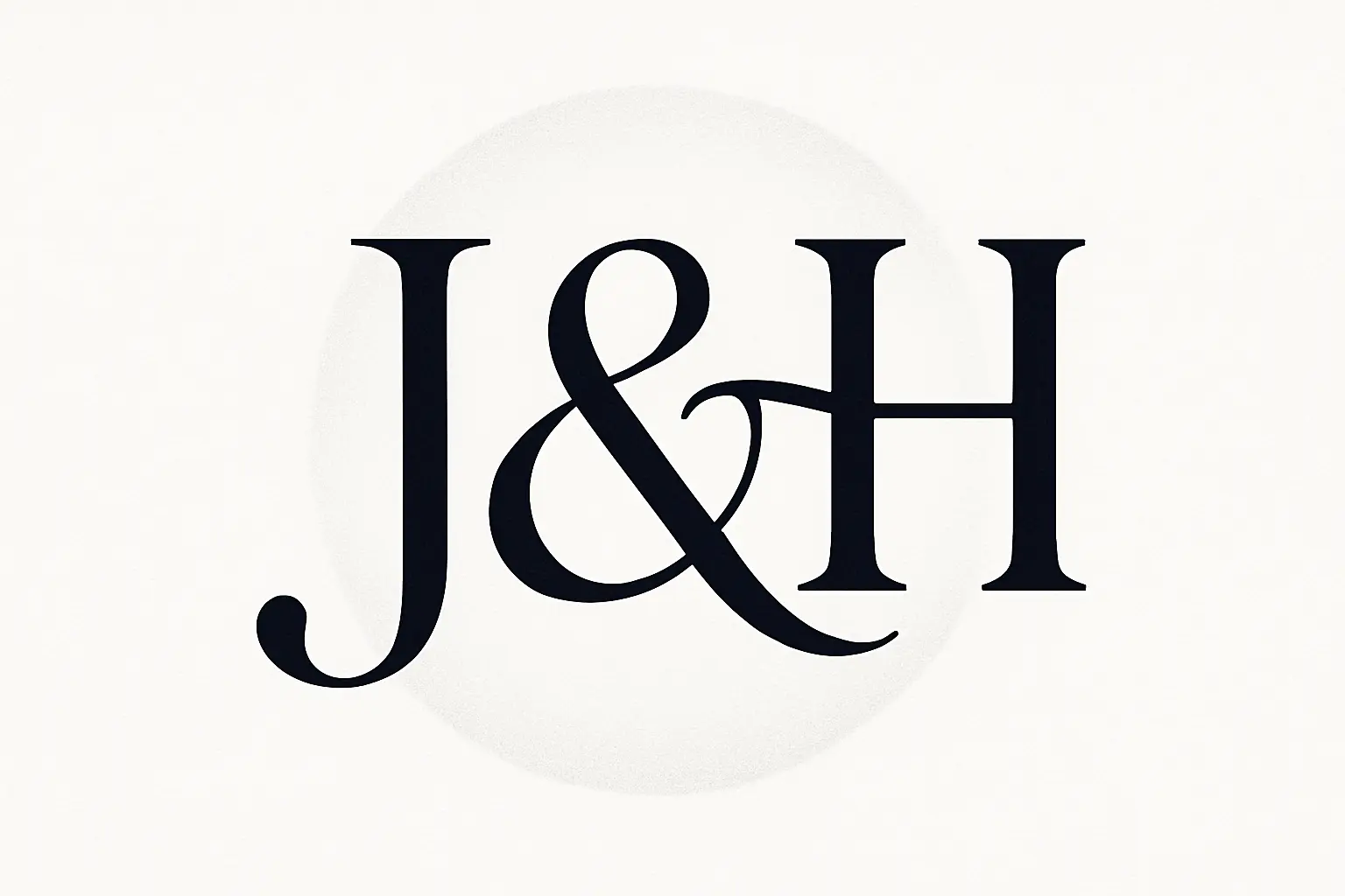 Elegant black and white J & M monogram template