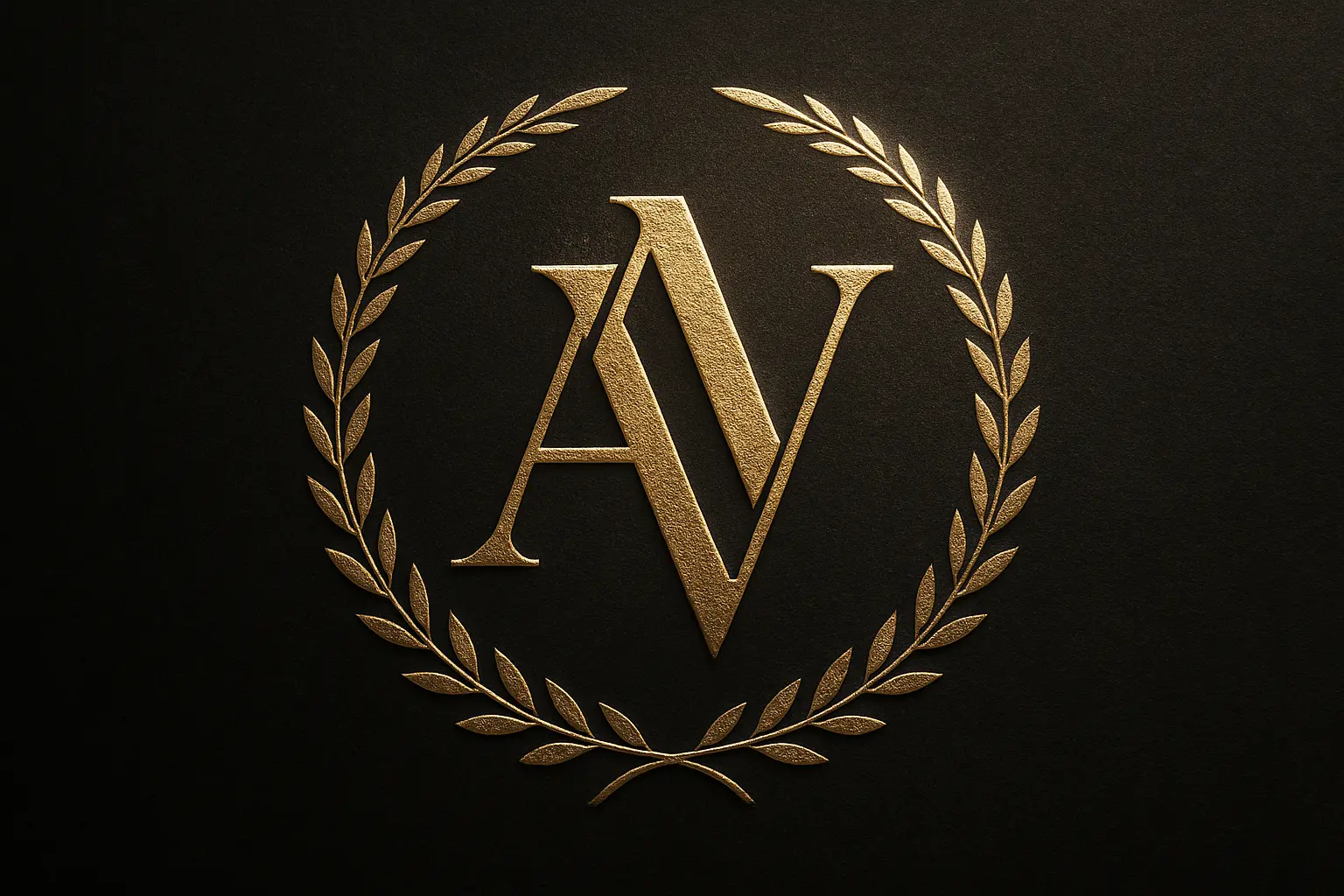 Minimalist AL monogram template with script overlay