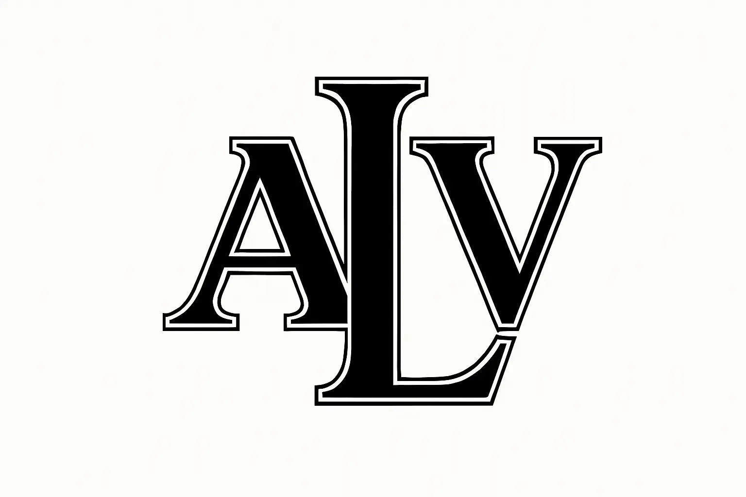 Elegant monogram template with serif ZH and oval frame