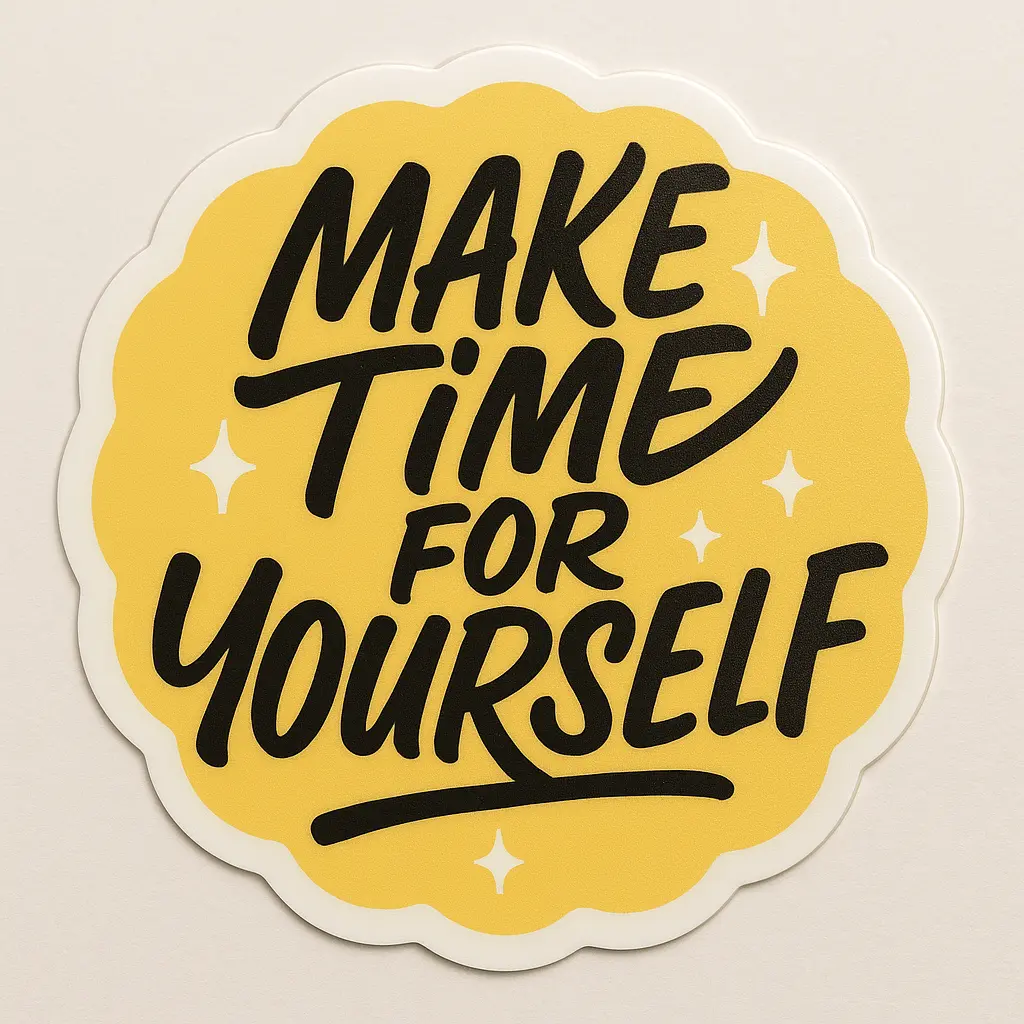 motivational quote sticker template with bold yellow background