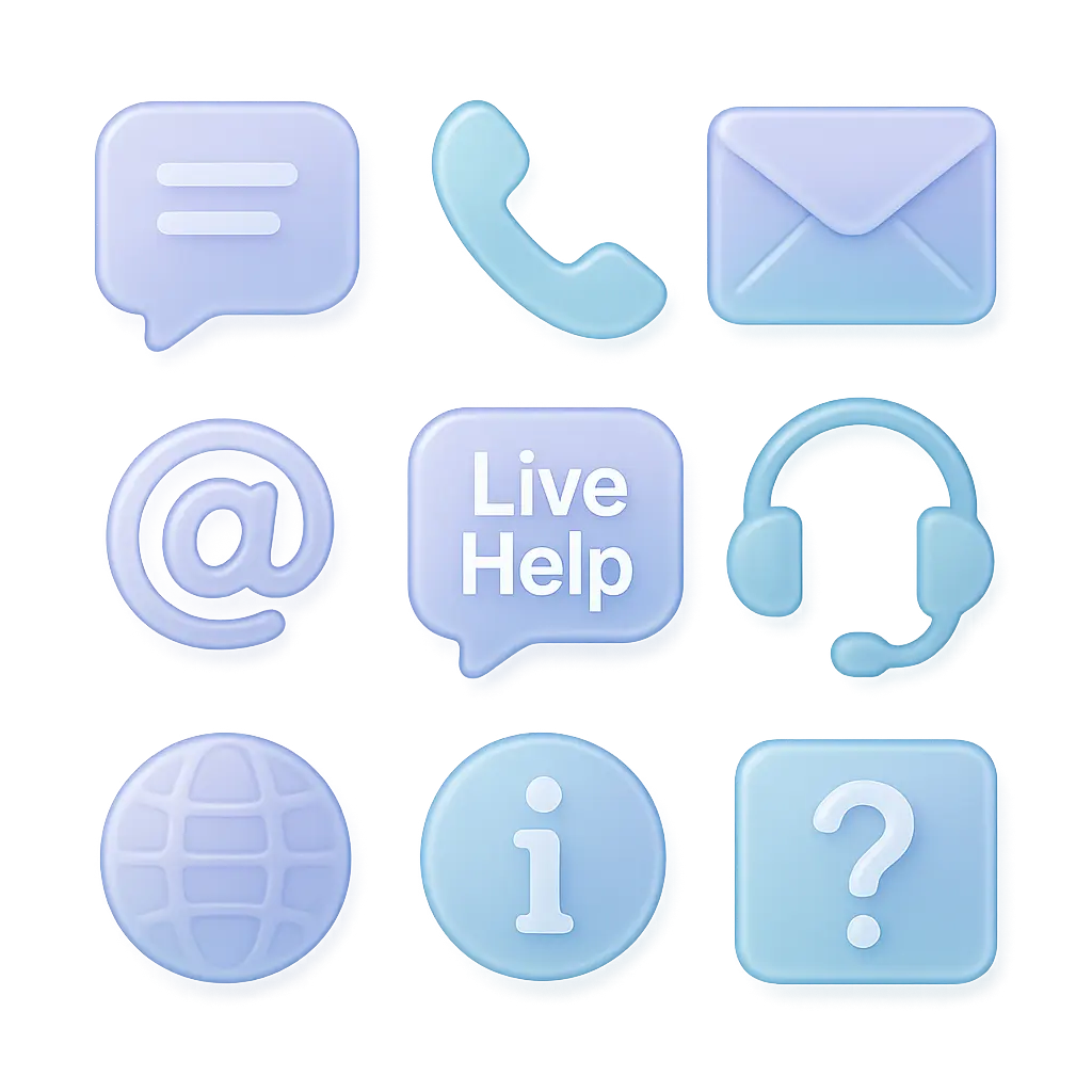 Glassmorphic chat bubble icon template with Live Help text