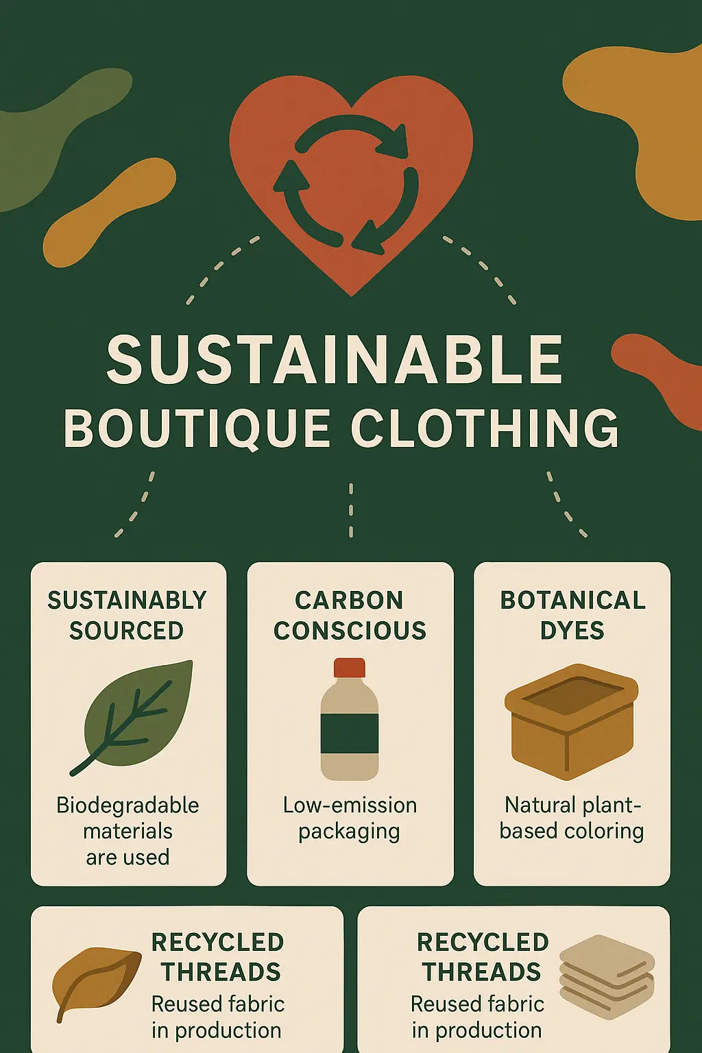 Eco-themed product infographic template with four sustainability features
