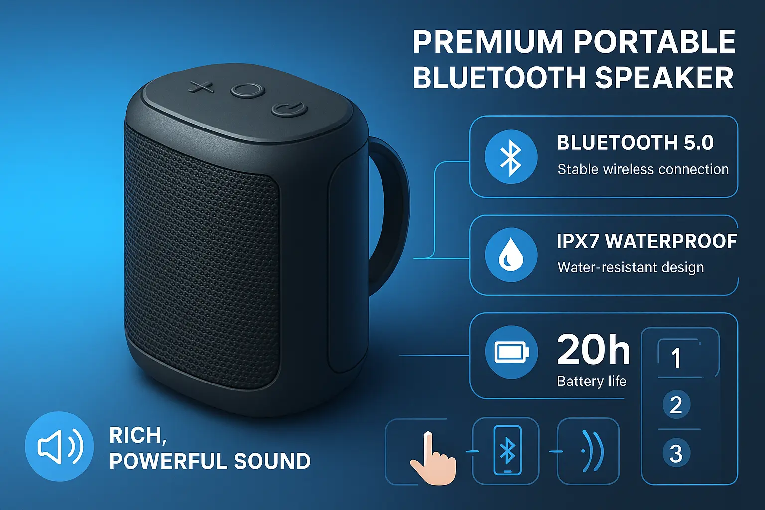 Men's soap product infographic template with clean modern design