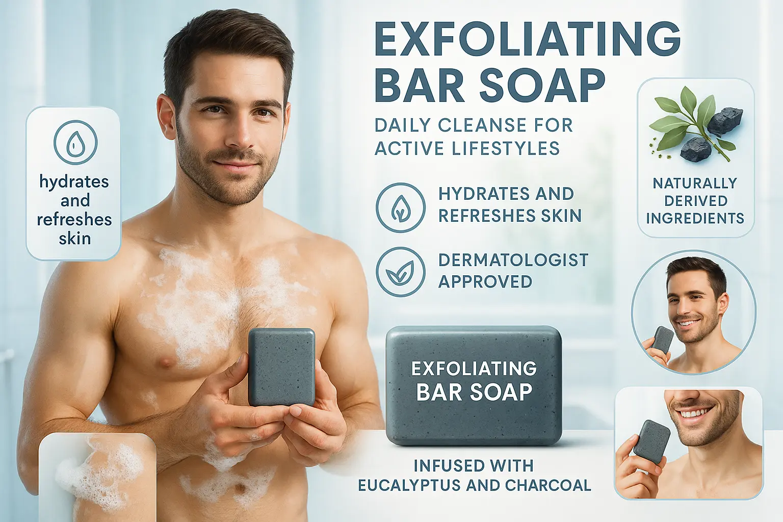 3D product infographic template of modern air purifier