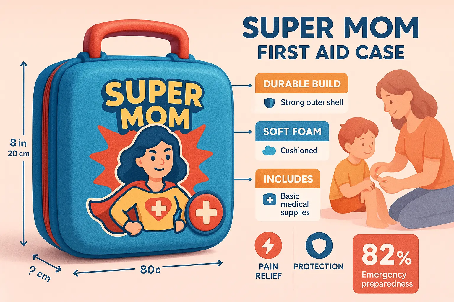 Product infographic template with a colorful layered bottle design