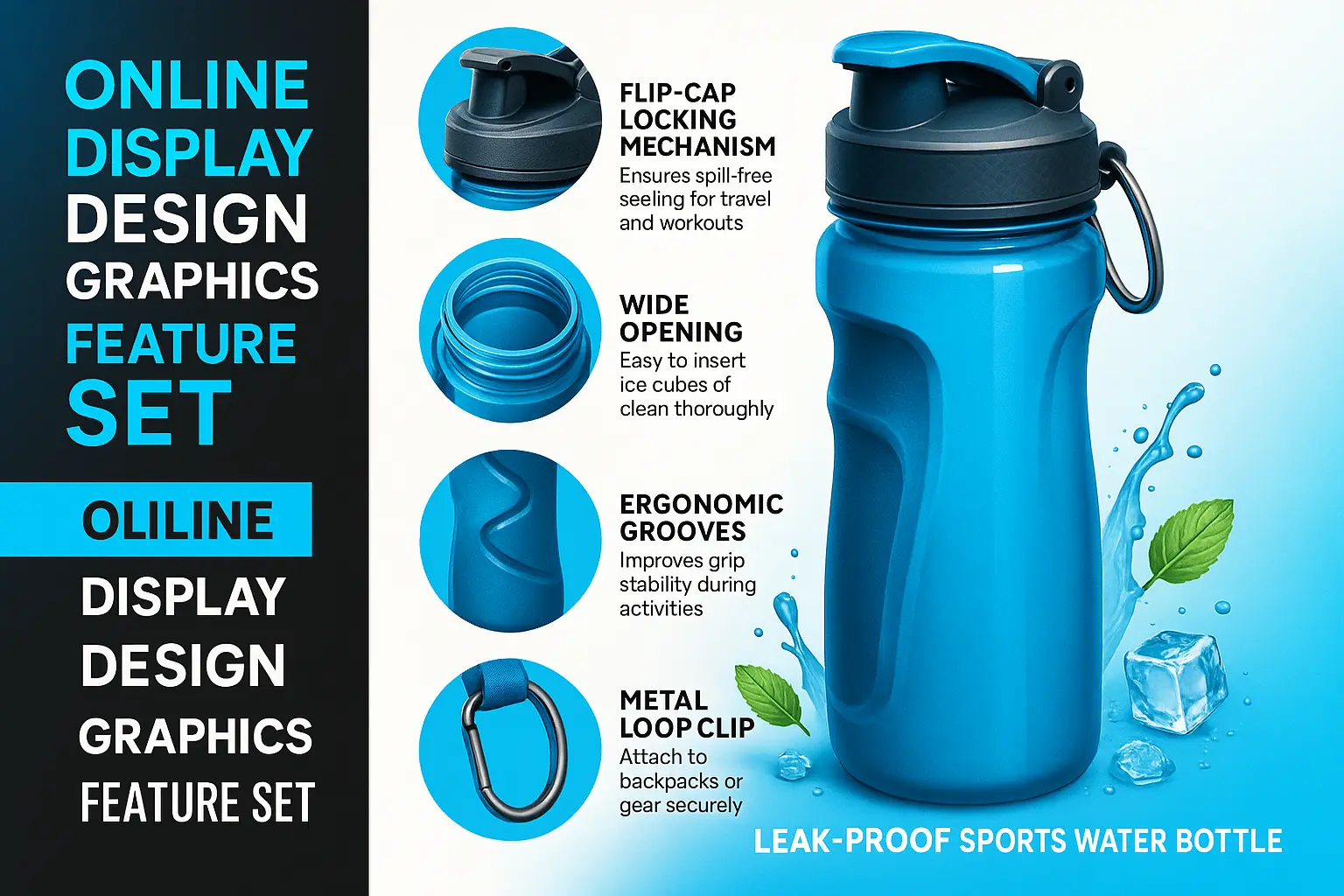 Modern tooth powder product infographic template with benefits and usage steps