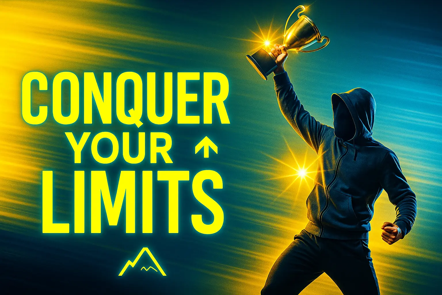 Motivational YouTube Thumbnail template with a person holding a blue book upside down.