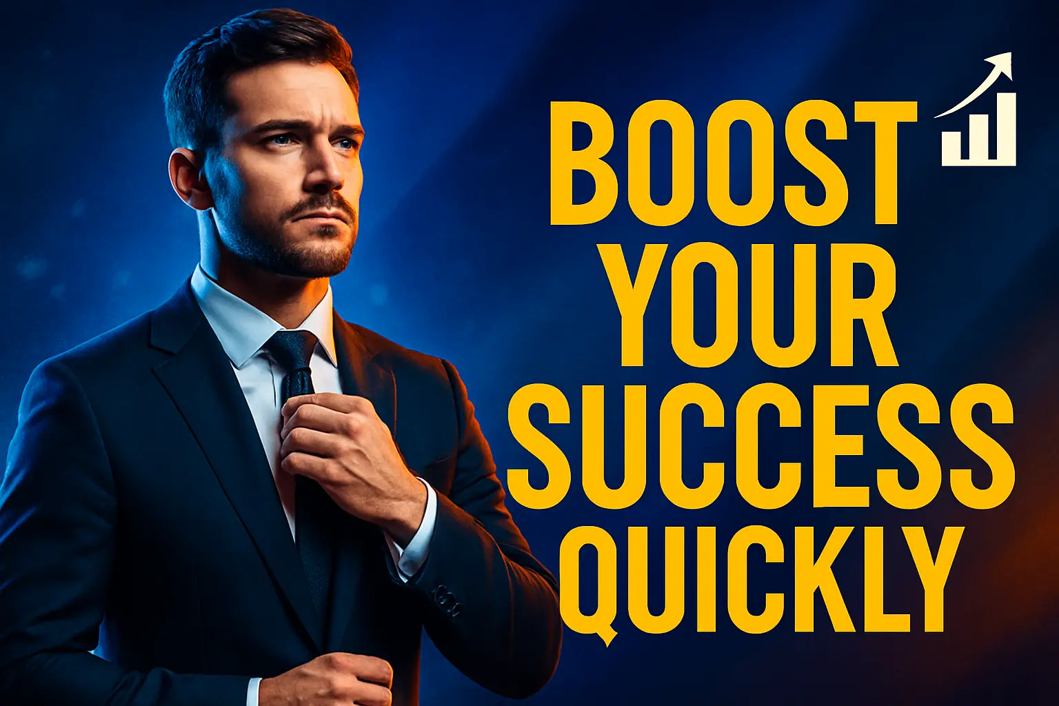 Motivational YouTube Thumbnail template with confident woman and bold text