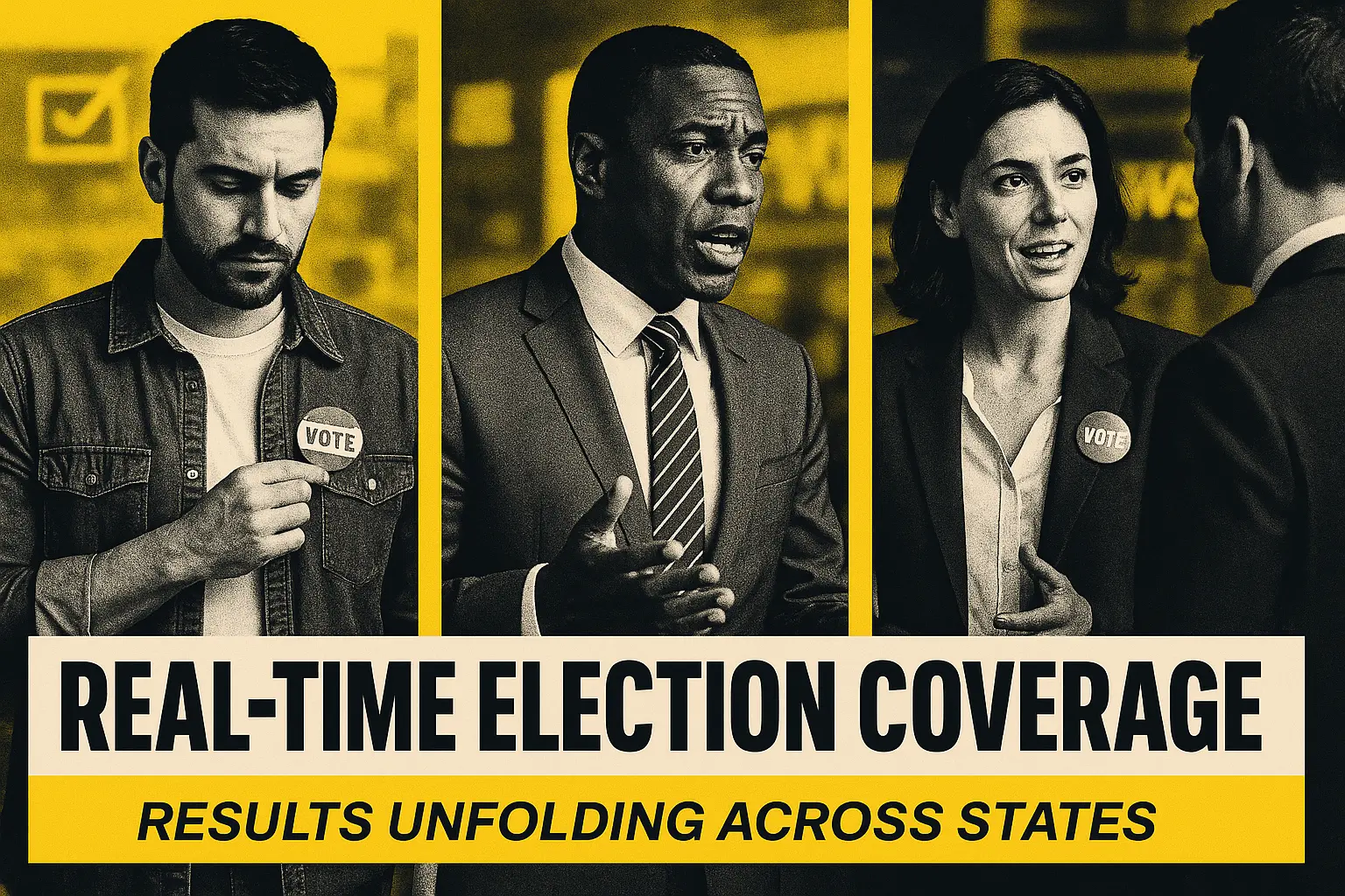 Dramatic News YouTube Thumbnail template with election coverage