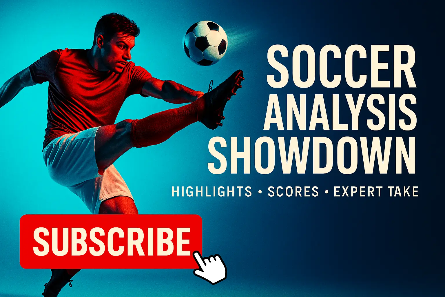 Energetic sports News YouTube Thumbnail template with football action