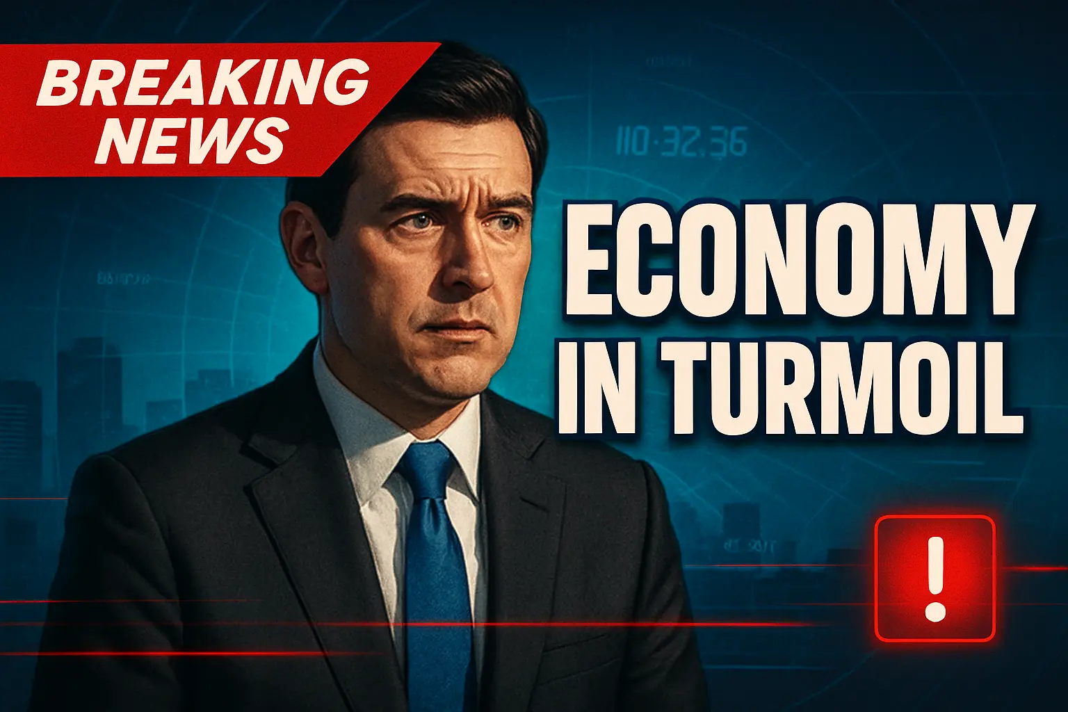 News YouTube Thumbnail template with anchor and crisis headline