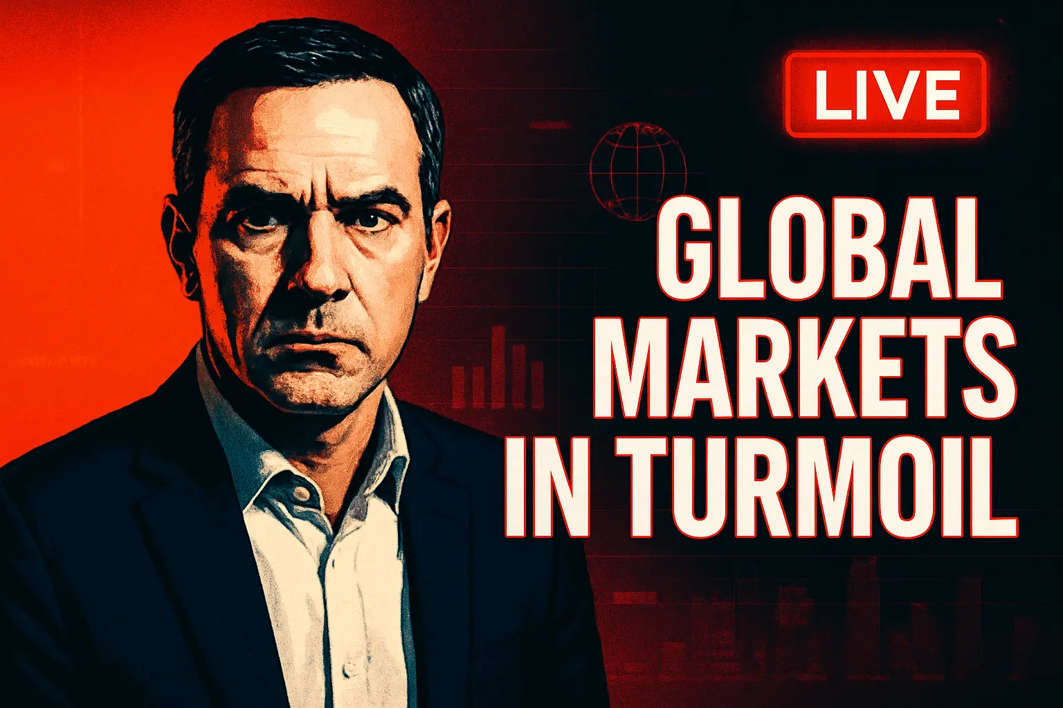 News YouTube Thumbnail template with anchor and crisis headline