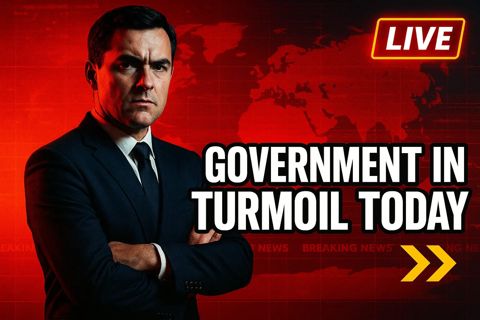 News YouTube Thumbnail template with anchor and bold headline