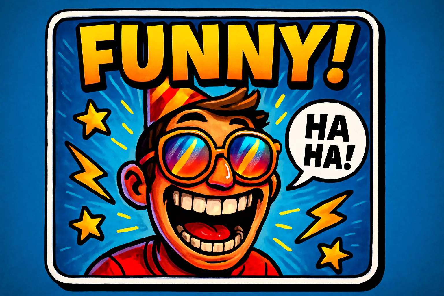 Funny YouTube Thumbnail template with cartoon character and dynamic text