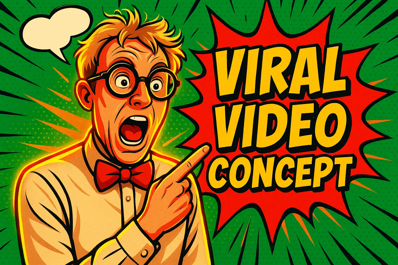 Funny YouTube Thumbnail template with shocked man and bold comic text