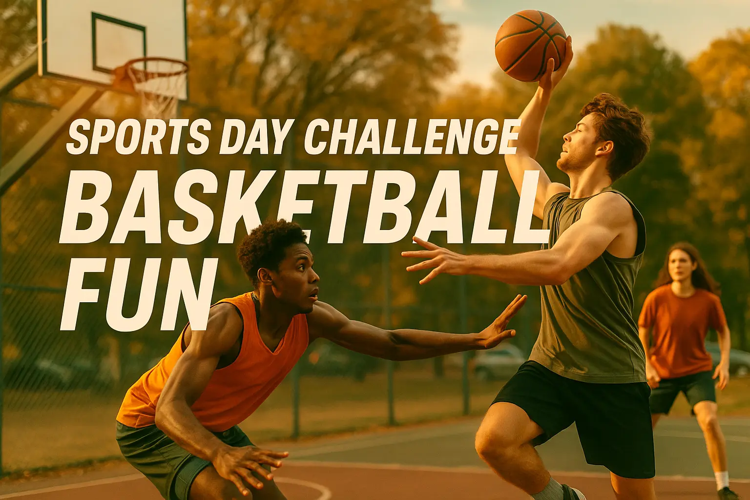 Basketball YouTube thumbnail template with dynamic game action