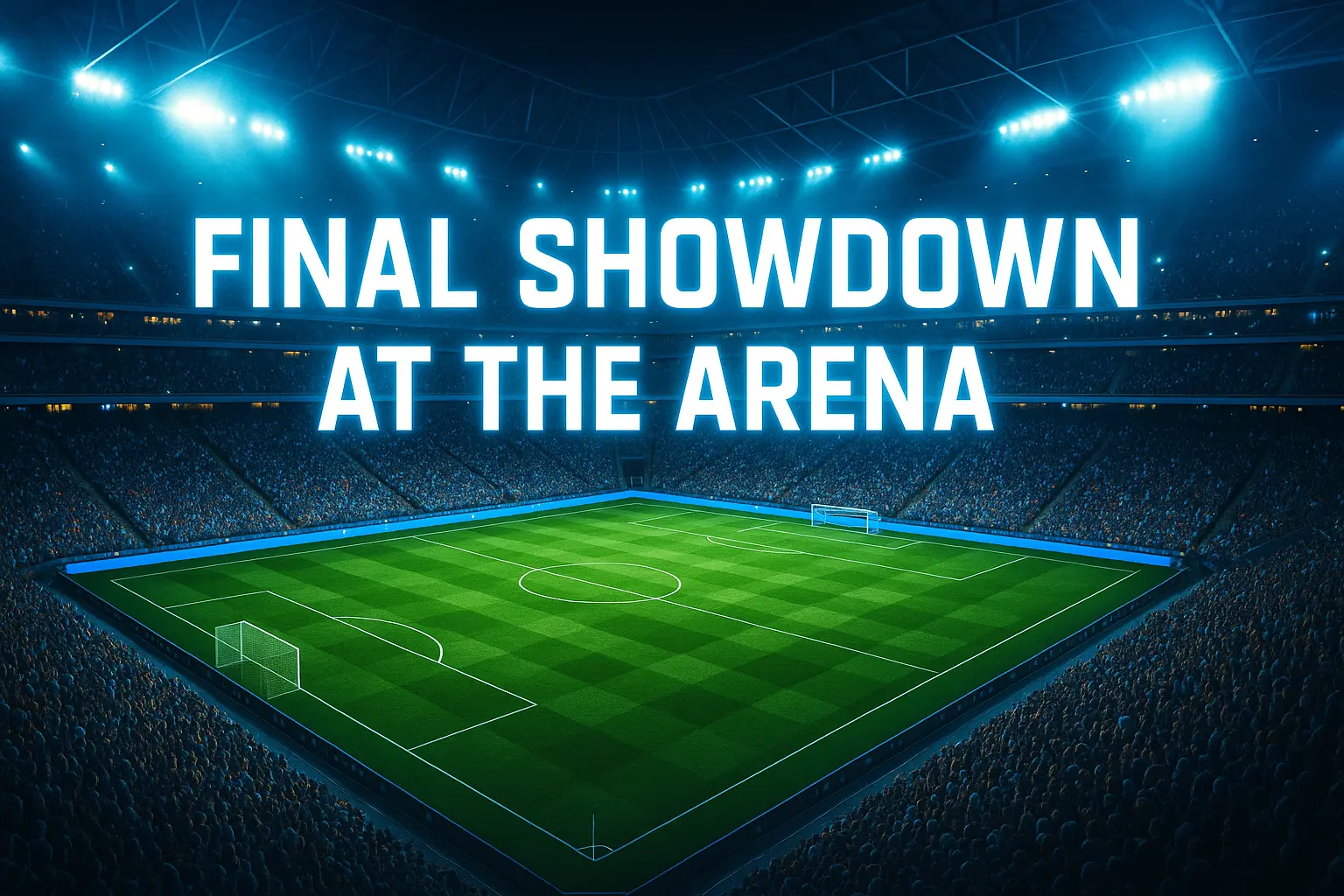 Football YouTube thumbnail template of full stadium view