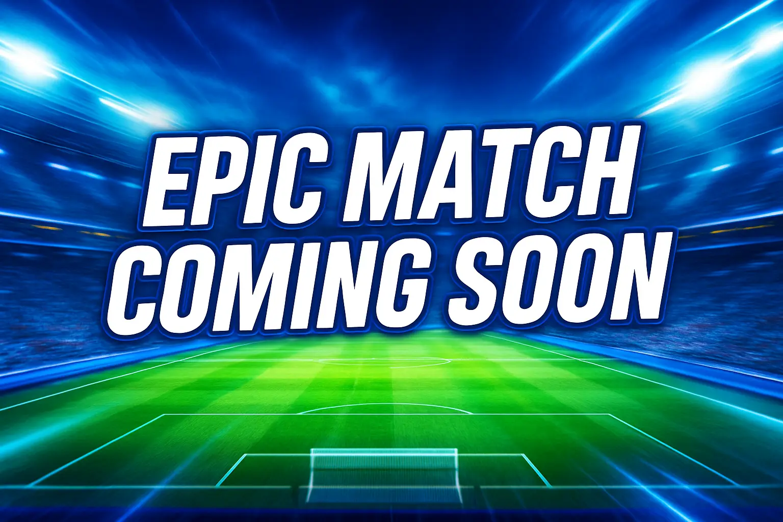 Football YouTube thumbnail template featuring a vibrant stadium interior