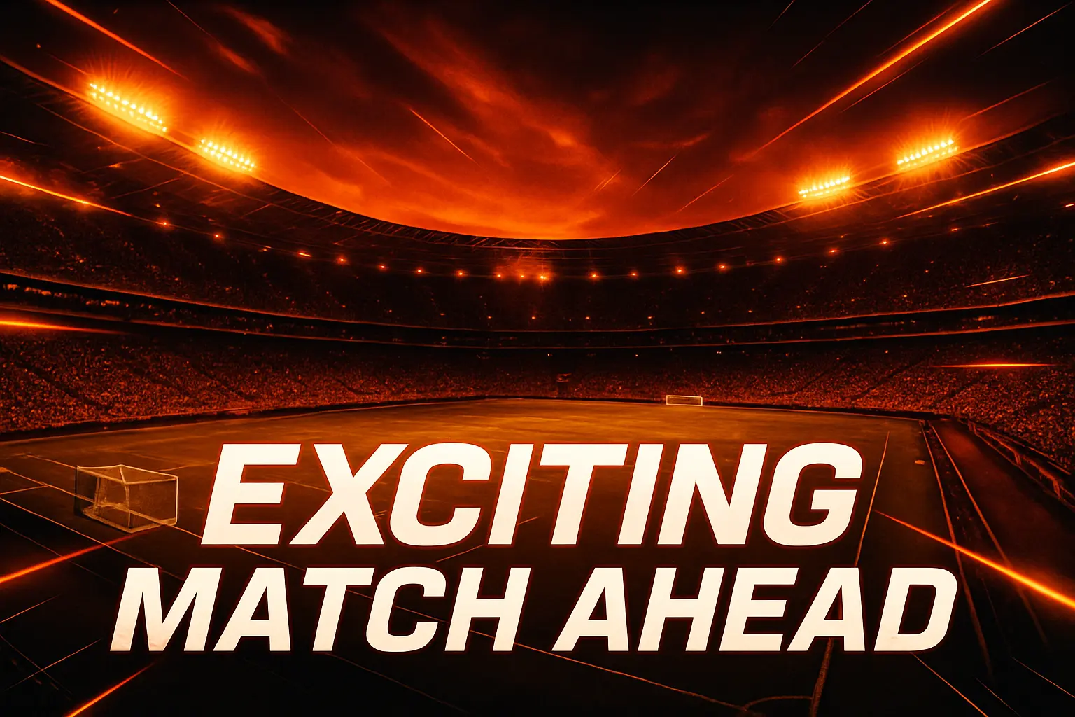 Football YouTube thumbnail template featuring a dramatic stadium scene