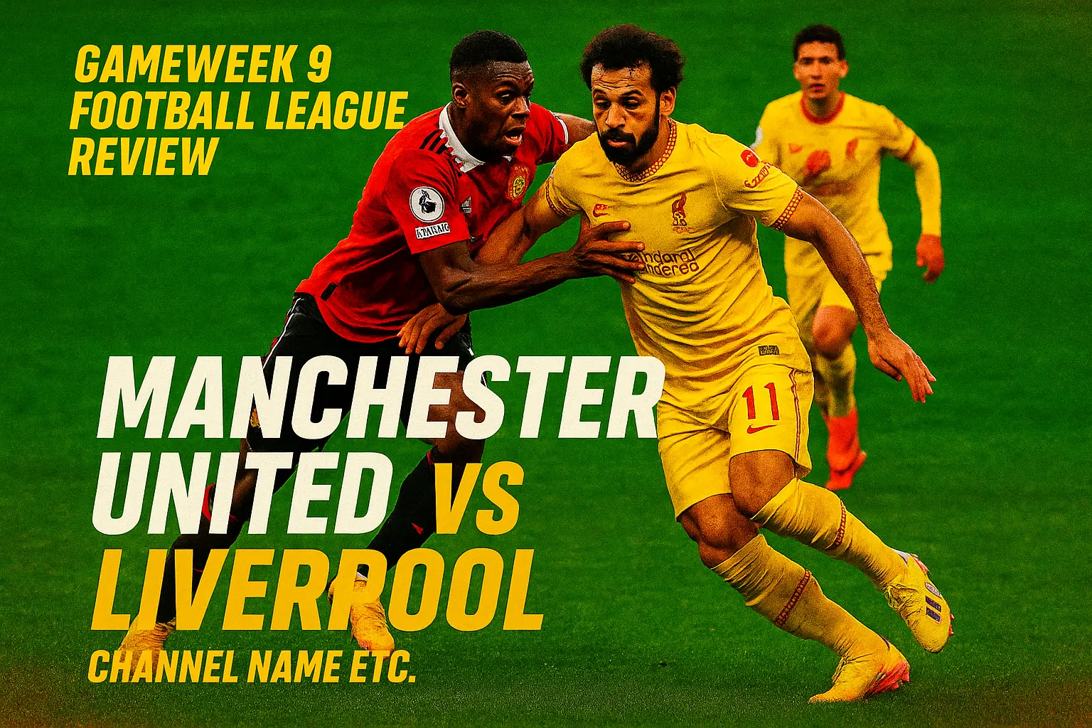 Football YouTube thumbnail template Manchester United vs Liverpool