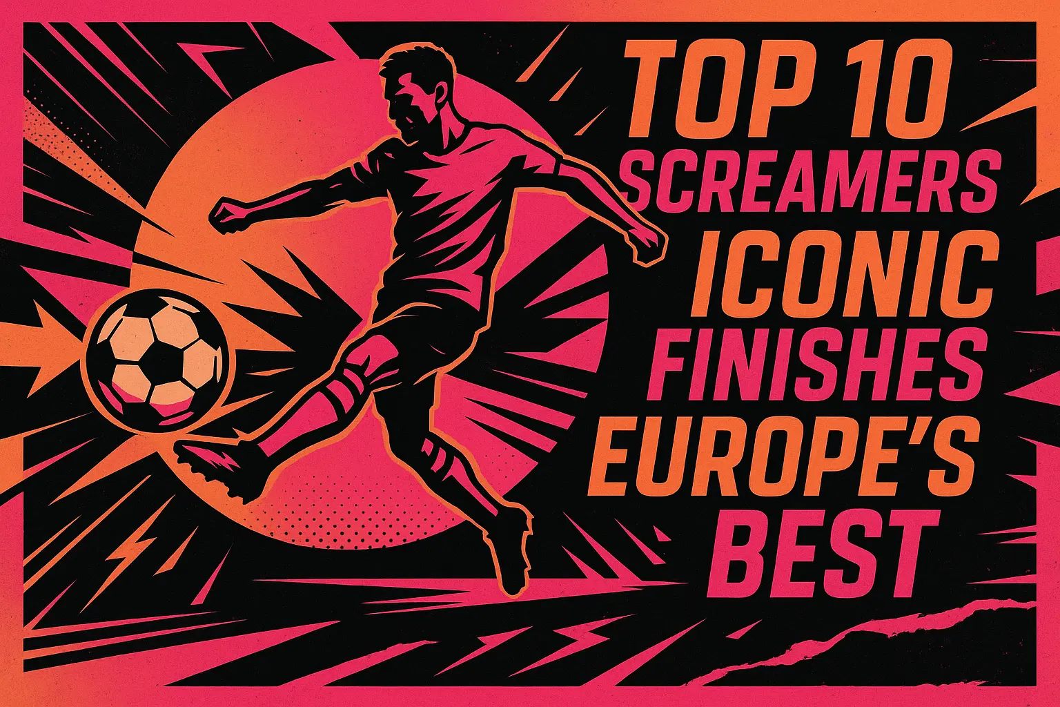 Bold Football YouTube thumbnail template with retro geometric design