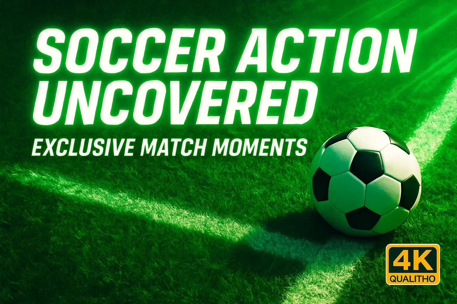 Dynamic Football YouTube thumbnail template on lush grass.