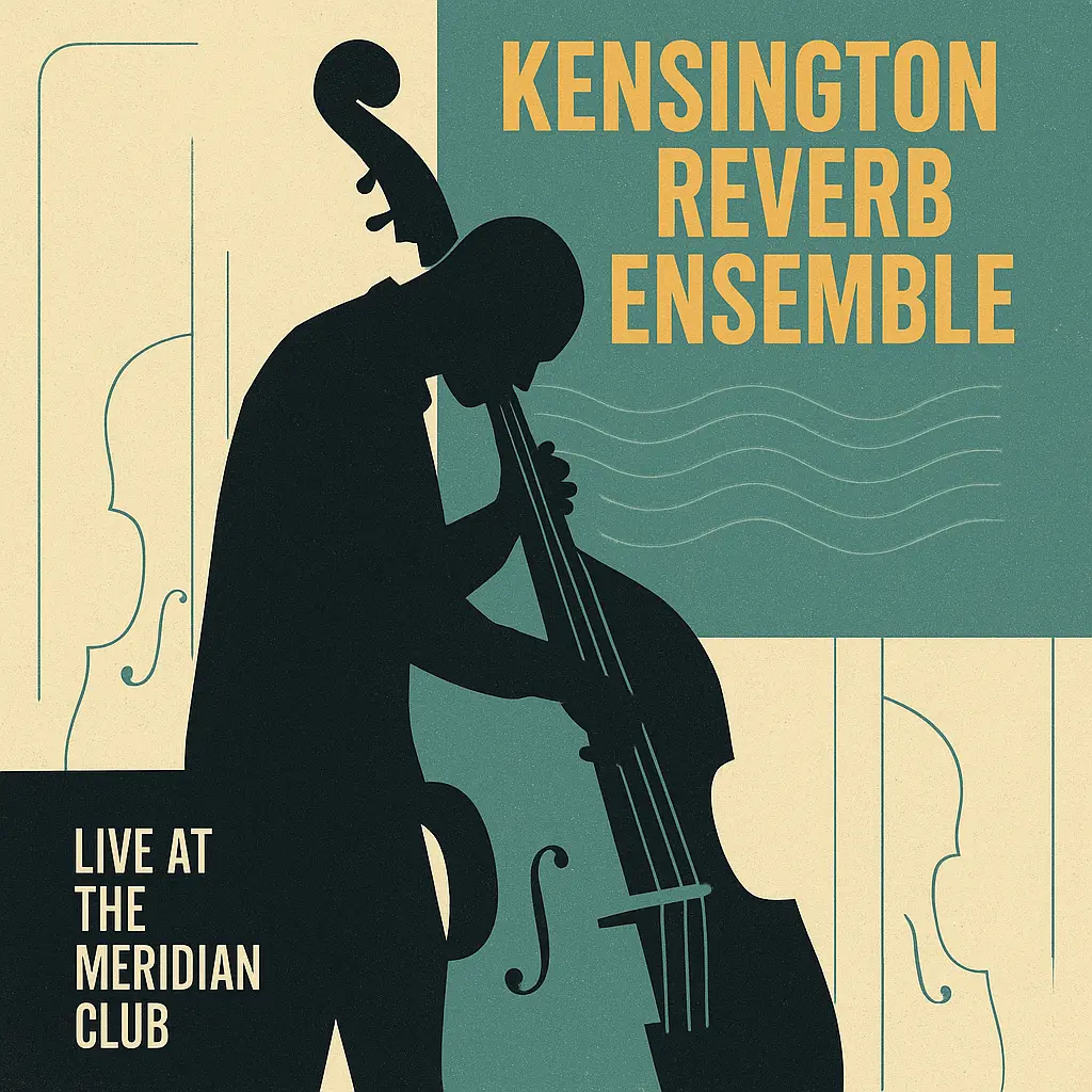 Minimalist Jazz Album Covers template with bassist silhouette