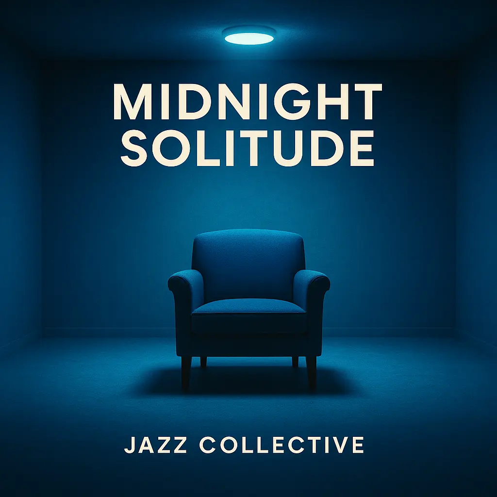 Jazz Album Covers template with blue room and armchair