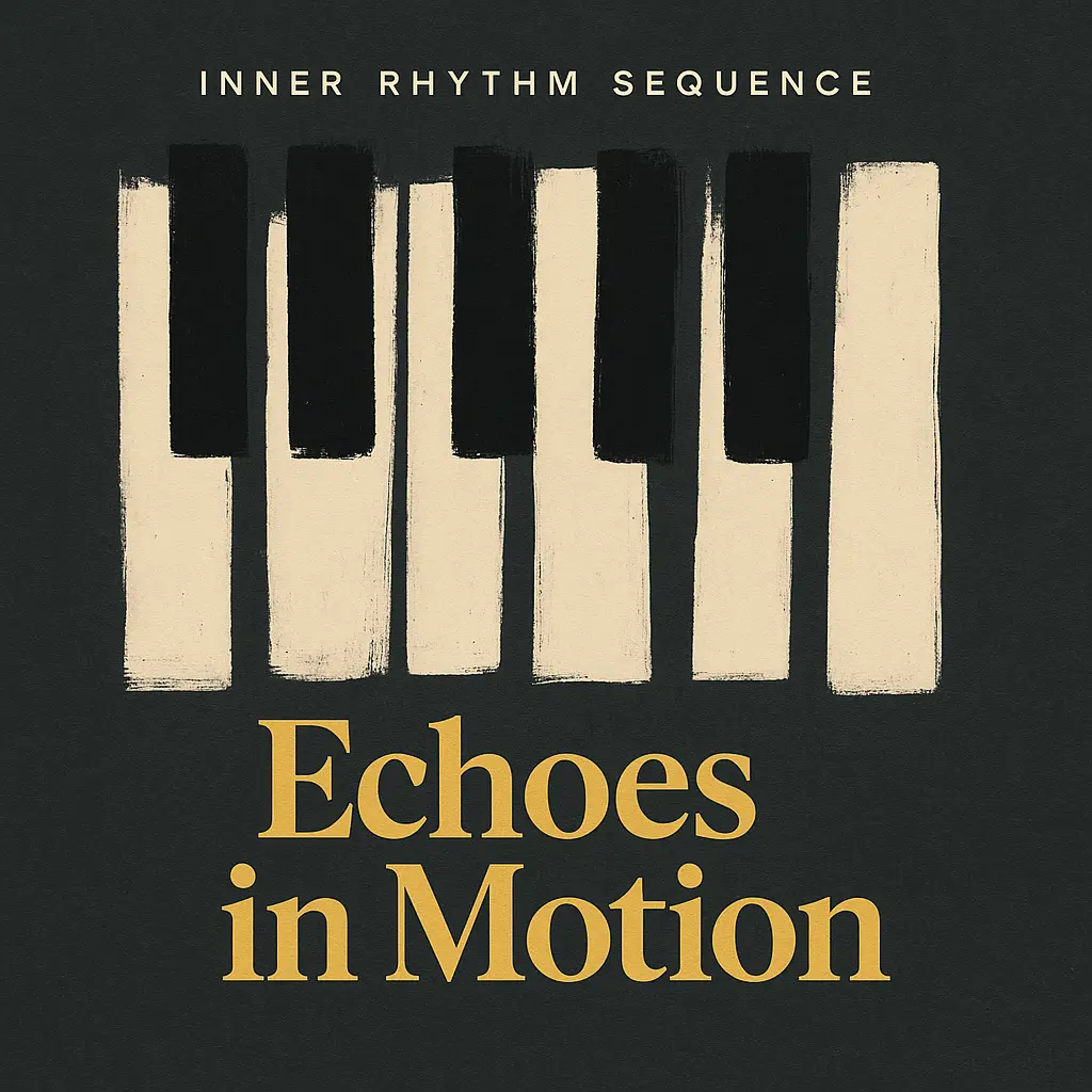 Minimalist Jazz Album Covers template with abstract piano keys