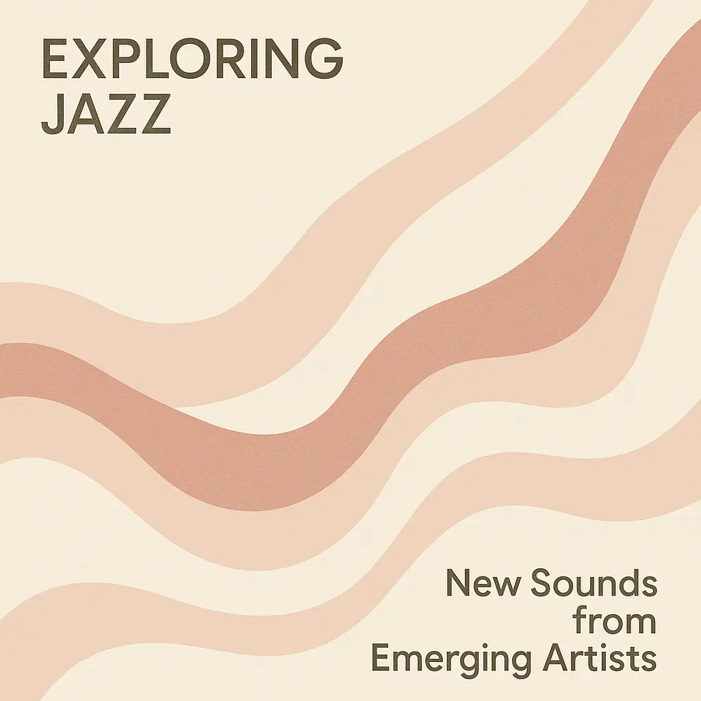 Jazz Album Covers template with minimalist pink abstract design