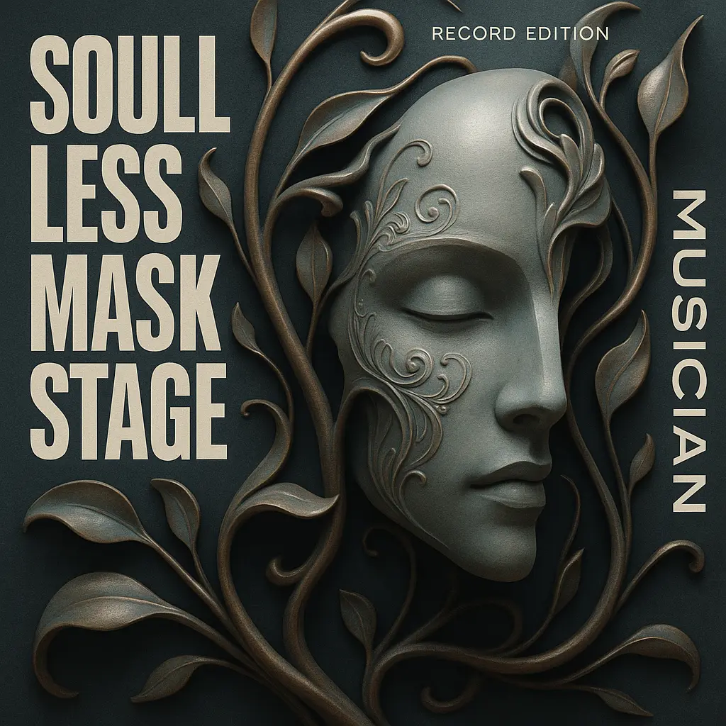 Surreal Jazz Album Covers template with sculpted face and vines