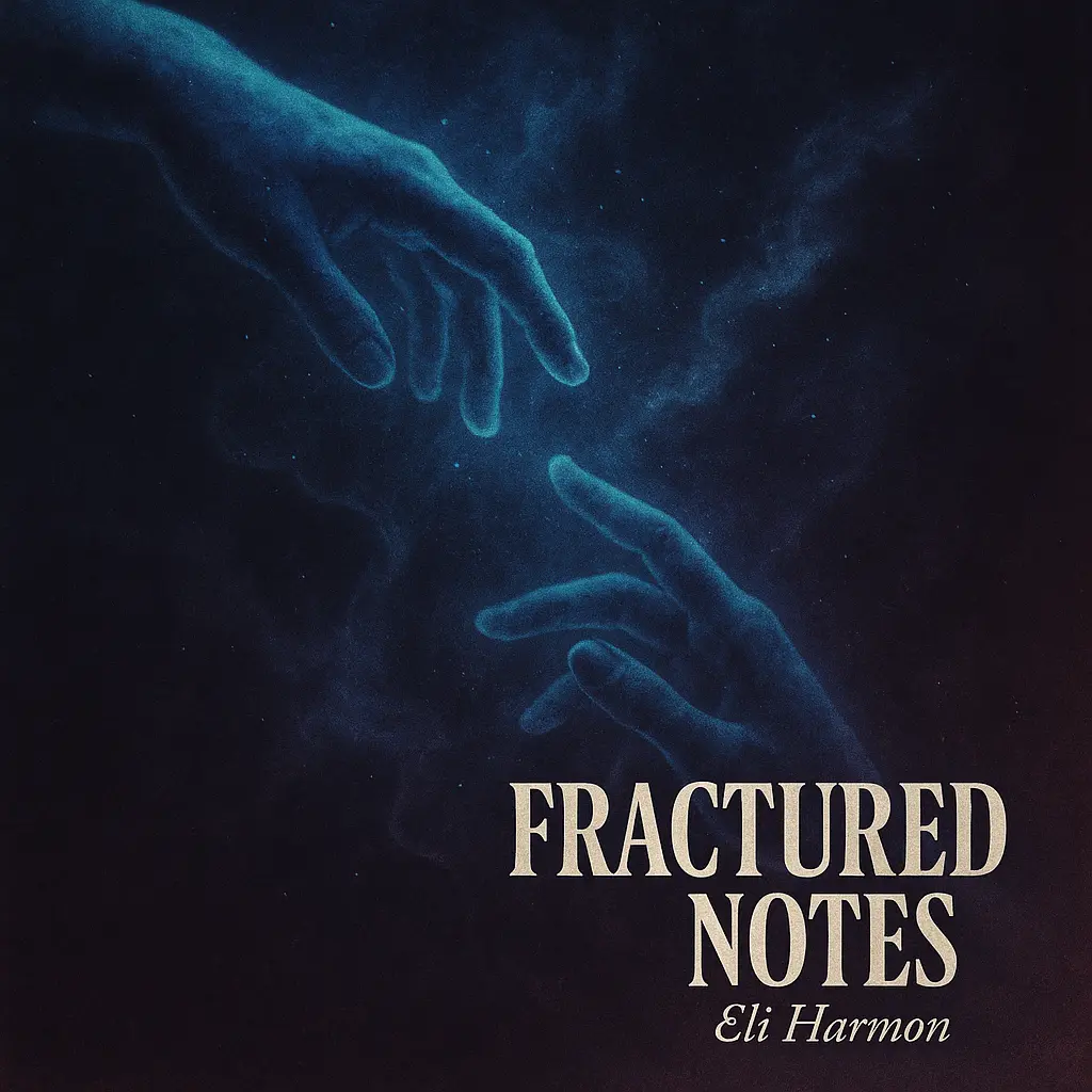 Two glowing hands reaching in surreal Jazz Album Covers template