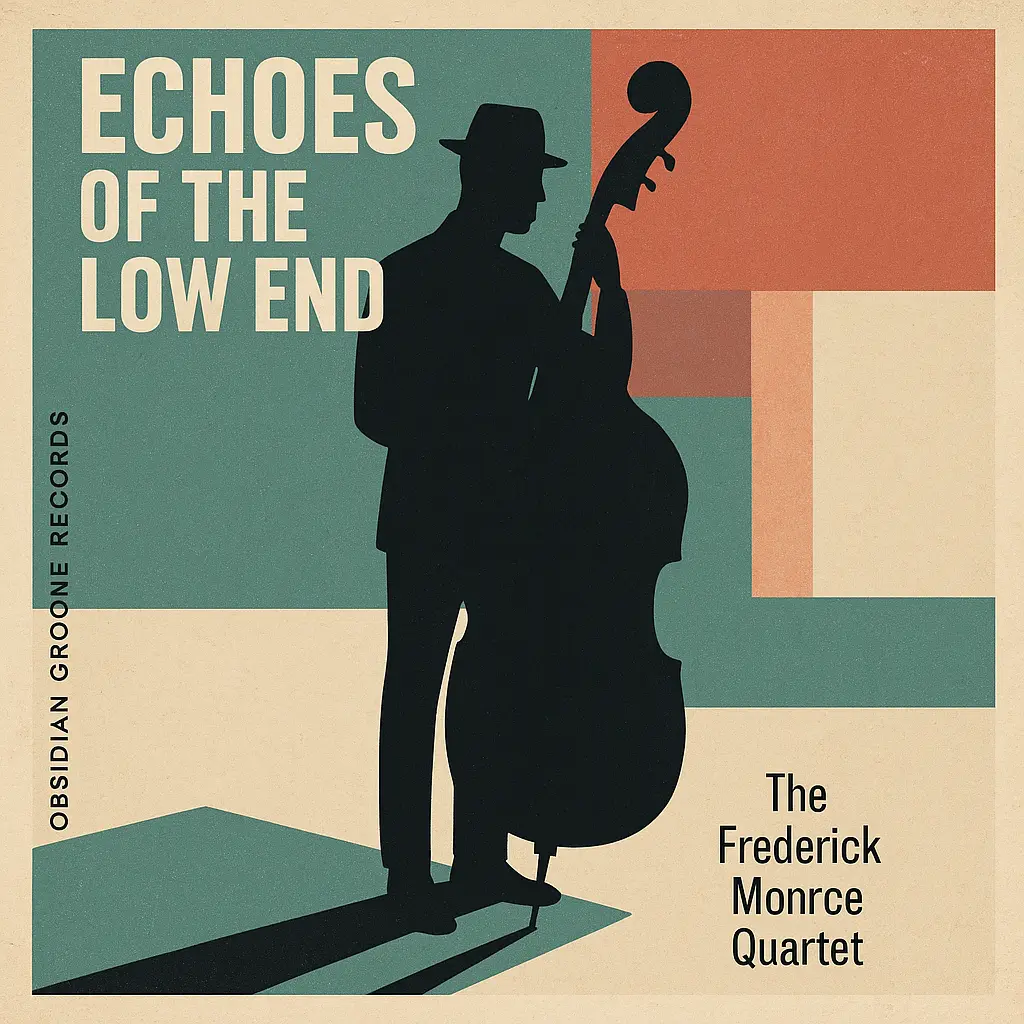 Jazz Album Covers template with retro bassist and bold layout