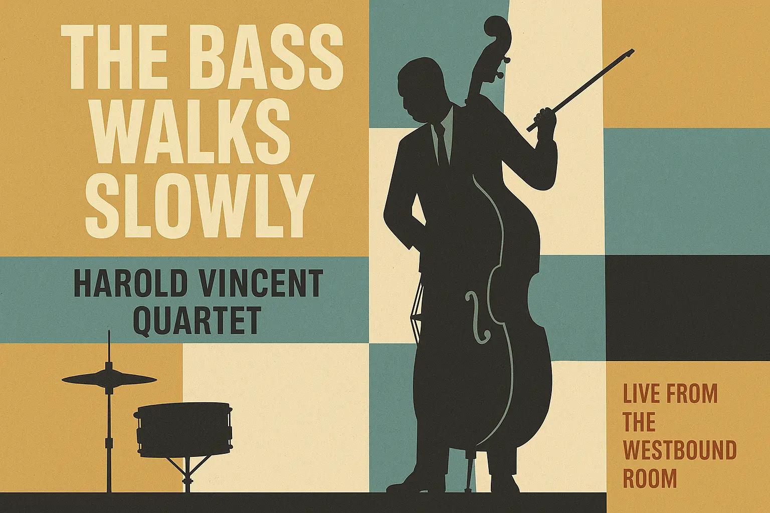 Jazz Album Covers template with hand holding fanned cards on red