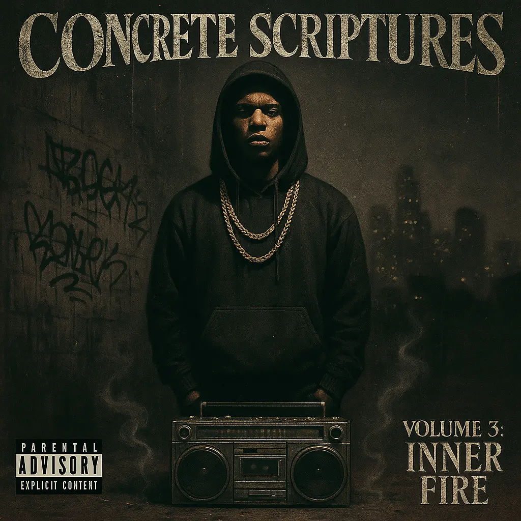 Gritty Hip-Hop Album Covers template with urban defiance