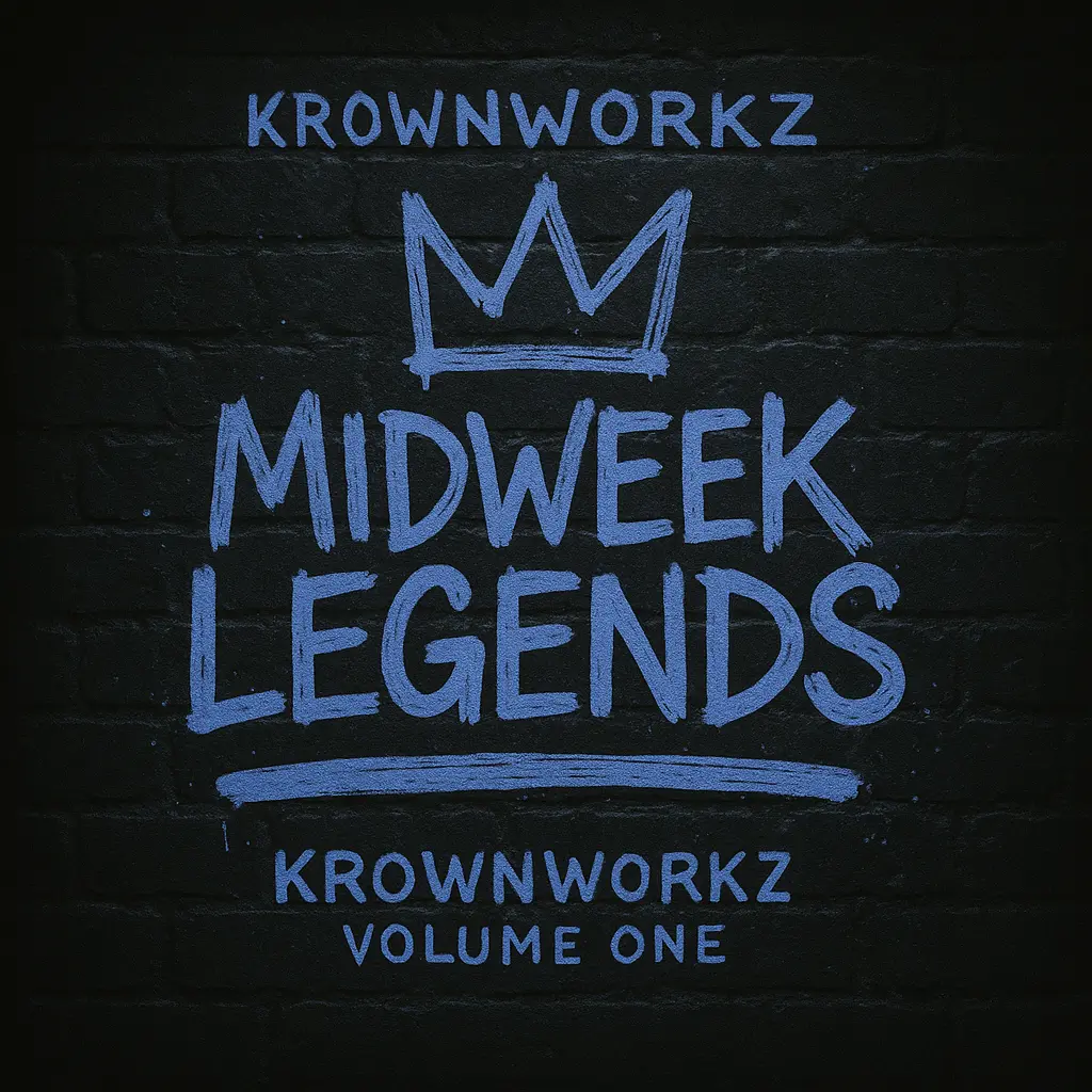 Hip-Hop Album Covers template with graffiti text on brick wall