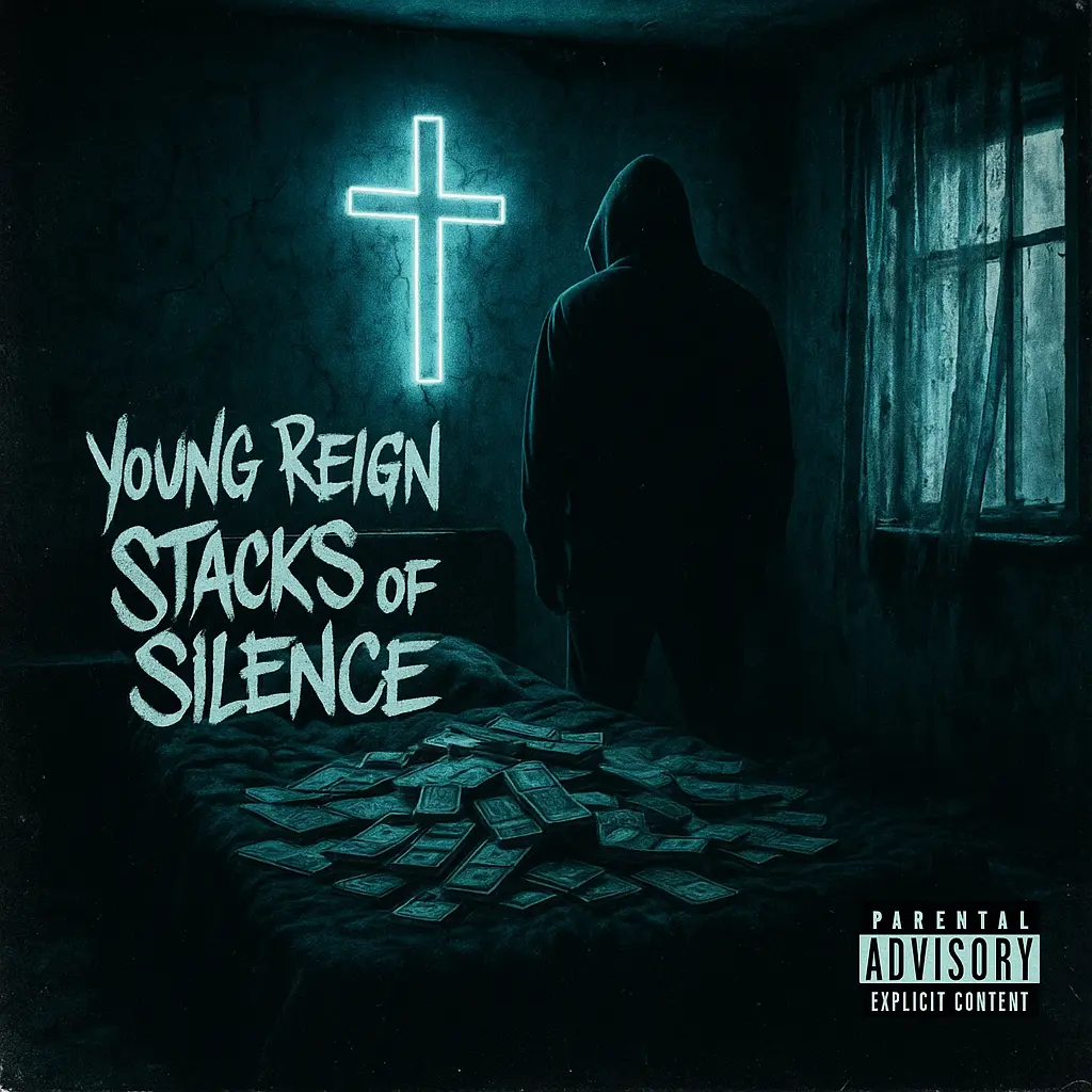 Hip-Hop Album Covers template with hooded figure and cash pile
