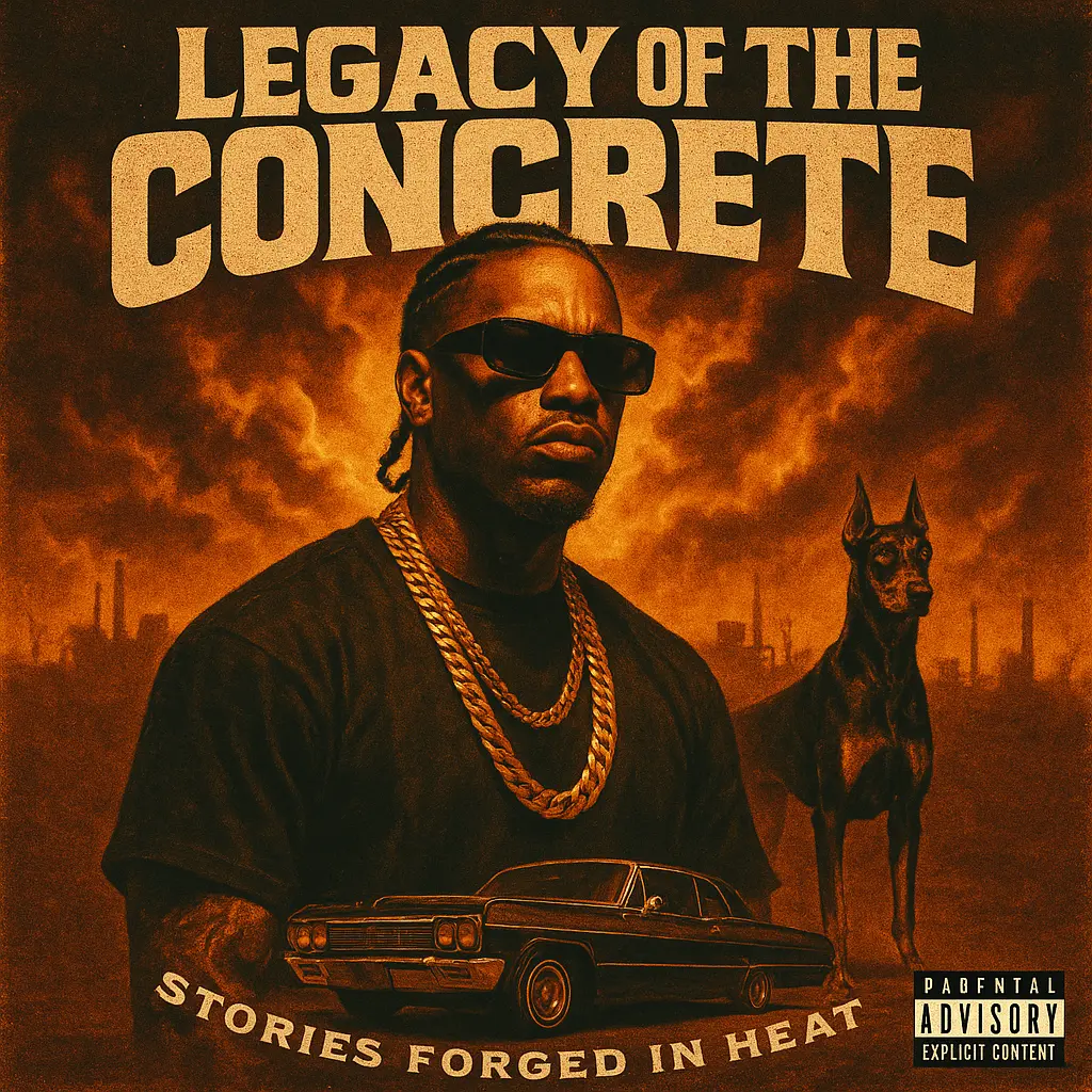 Hip-Hop Album Covers template with gritty urban realism